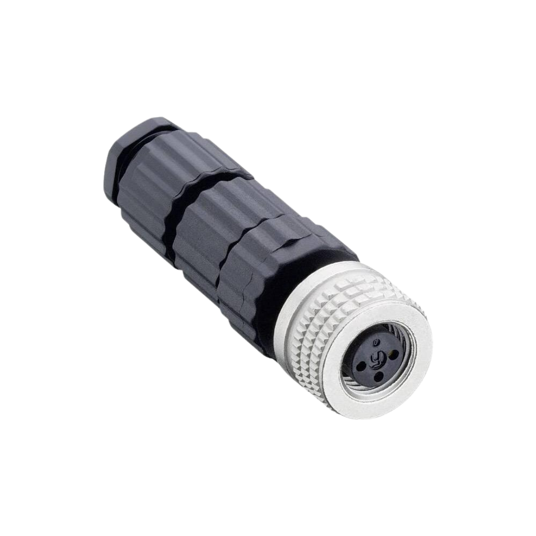 M8 A-coded 3 pole Female field attachable